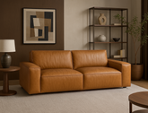 Scott 3 Seater Leather Sofa, Tan